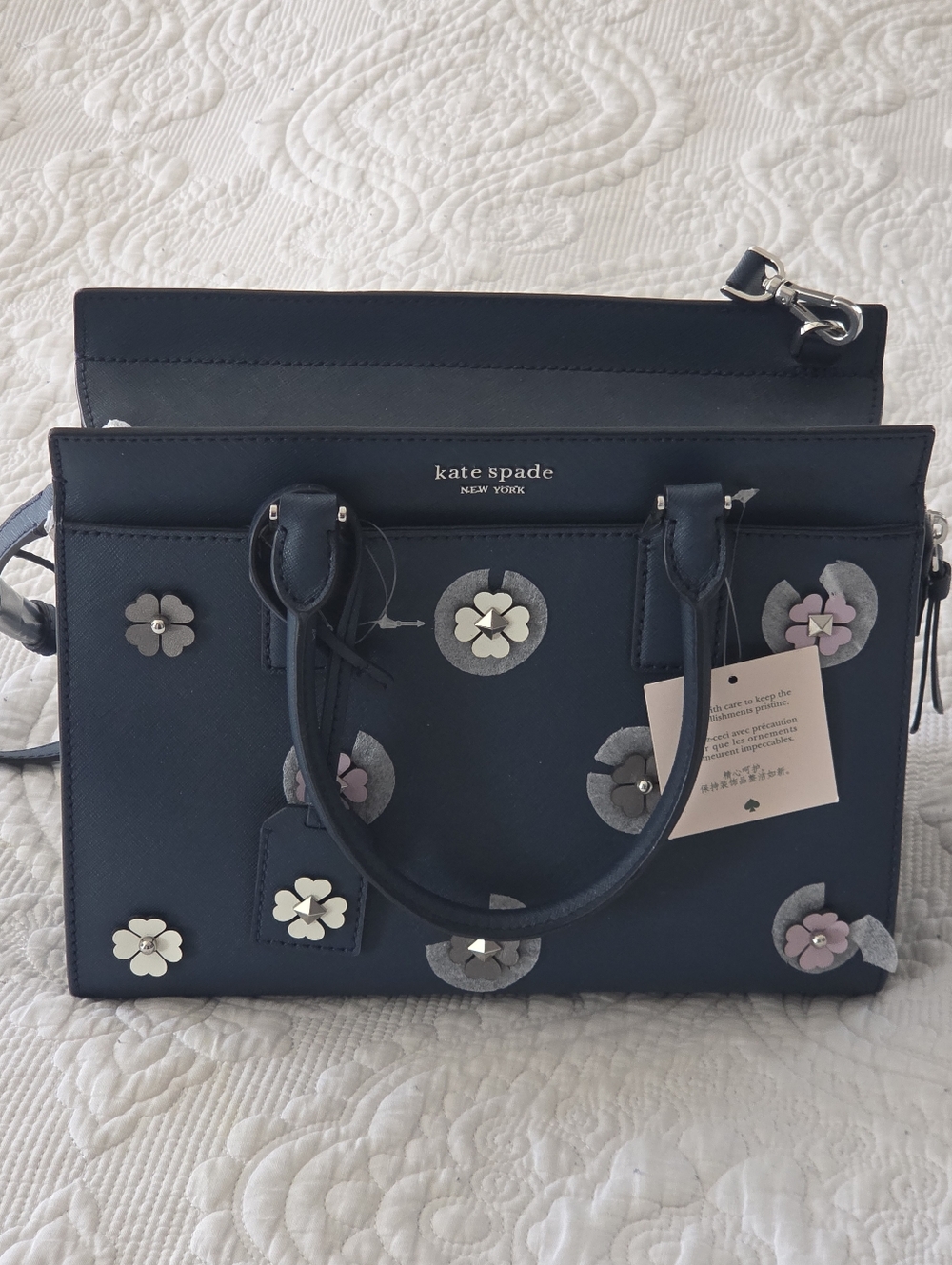 Kate Spade Cameron Floral Appliqué Crossbody Handbag Medium - Picture 2 of 4